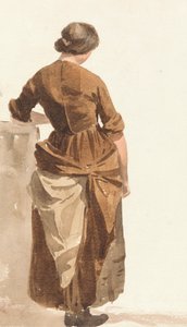 Kahverengi Elbiseli Kız by Joshua Cristall