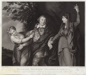 Trajedi ve komedi arasında Garrick by Joshua Reynolds