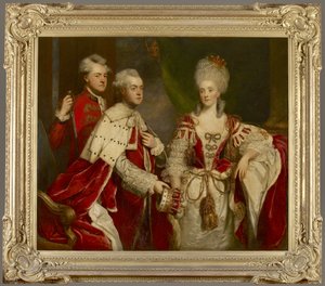 George, 2. Earl Harcourt, eşi Elizabeth ve kardeşi William, 1780 by Joshua Reynolds