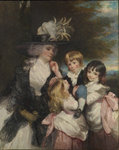 Lady Smith Charlotte Delaval ve Çocukları George Henry, Louisa ve Charlotte, 1787. by Joshua Reynolds