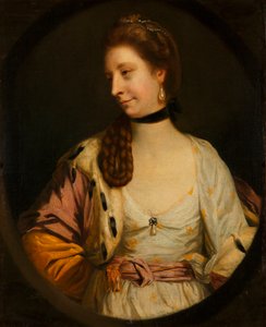 ""Lady Sondes"" Tablo Sir Joshua Reynolds (1732-1792) - 1764 - Tuval üzerine yağlı boya Soluk 76,4x60,3 cm Museo Lazaro Galdiano, Madrid by Joshua Reynolds