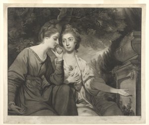 Bayan Harriet Bouverie ve Bayan Frances Ann Crewe, Giuseppe Marchi tarafından oyulmuş, 1770 by Joshua Reynolds