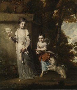 Amabel ve Mary Jemima Yorke Hanımlarının Portresi, c.1761 by Joshua Reynolds
