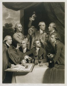 Sir William Hamilton (1730-1803), diğer Uzmanlarla, Dilettanti Derneği Toplantısı by Joshua Reynolds