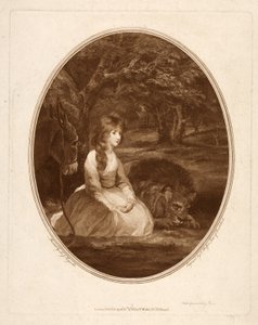 Thomas Watson (1748-81) tarafından oyulmuş Una olarak Miss Elizabeth Beauclerc (kazınmış nokta)