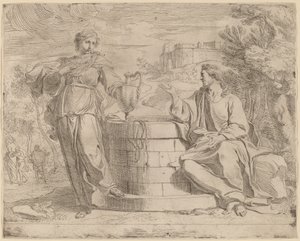 İsa ve Samiriyeli Kadın by Josse de Pape
