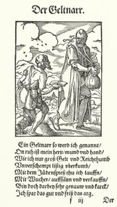 Avaricious Fool (gravür) by Jost (after) Amman