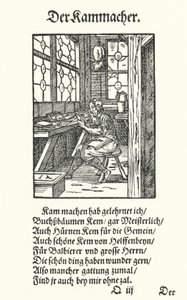 Combmaker (gravür) by Jost (after) Amman