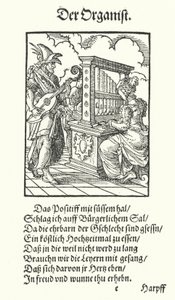 Organist (gravür) by Jost (after) Amman
