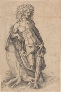 Apollo, 1580 civarı (kalem ve mürekkep) by Jost Amman