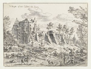 Leuven Kalesi, 1675 (kağıt üzerine kalem ve mürekkep)