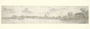 Kasteel Ooij ve Tollhouse, Kuzey Brabant'ın Panoramik Görünümü