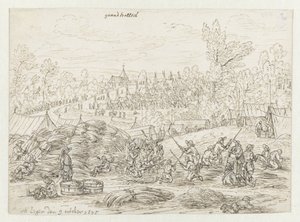 Grand-Hallet, Liège yakınlarındaki Willem III Ordusu