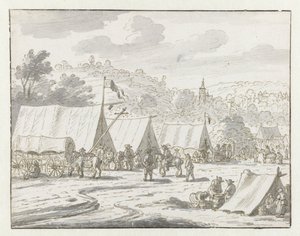Willem III Ordusu'nun Lembeek yakınlarındaki bir karargahının görünümü, Flaman Brabant