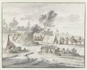 Flaman Brabant, Lembeek yakınlarındaki Willem III Ordusu'nun bir karargahına bakış