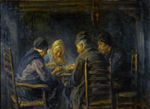 Patates yiyenler - Patates yiyenler - Tablo Jozef Israels (1824-1911) - c. 1902 - Tuval üzerine yağlı boya - 119.5x151 - Gemeentemuseum Den Haag