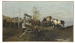 Kuyuda Konuşma, 1877 by Jozef Brandt
