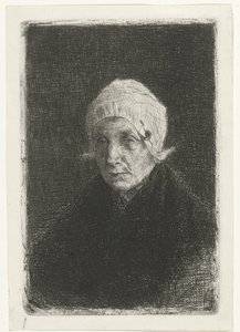 Katwijk yaşlı kadın Yaşlı Mary (nesne üzerindeki başlık) by Jozef Israëls