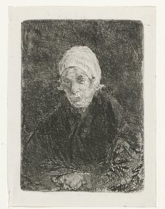 Katwijk yaşlı kadın by Jozef Israëls