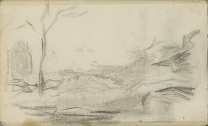 Bir ağaç ile manzara by Jozef Israëls