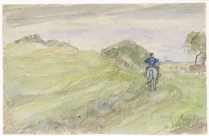 Bir ülke yolda binici by Jozef Israëls