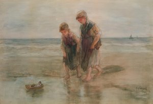 Tekneye Yelken Açmak by Jozef Israëls