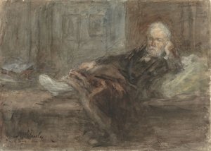 Hasta ayak ile kendi kendine portre by Jozef Israëls