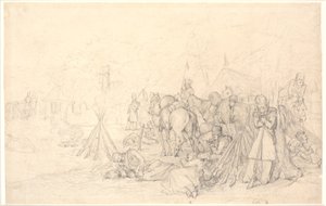 Bir savaştan sonra sandıkta bivouacs olarak Fransızca by Jørgen V. Sonne