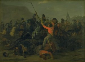 Jutland ejderhaları ve Kazaklar arasındaki bir çit sırasında 6 Aralık 1813