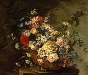 Sepette Çiçeklerle Natürmort, c.1780-1790