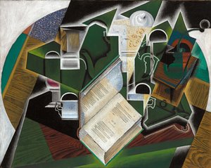 Kitap, Pipo ve Bardak; Kitap, pipo ve bardaklar, 1915 by Juan Gris