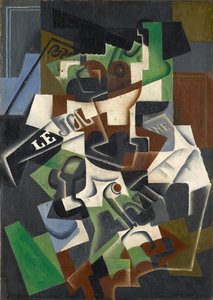 Meyve Kasesi, Pipo ve Günlük by Juan Gris