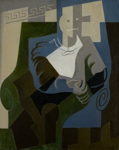 Oturan Harlequin, c.1920 by Juan Gris
