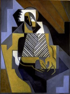 Oturan Kadın, c.1915-20 (tuval üzerine yağlı boya) by Juan Gris