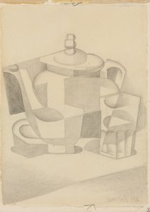 Çaydanlık ile Natürmort; Doğa morte a la theiere, 1916 by Juan Gris