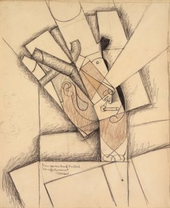 The Smoker, 1913 (kağıt üzerinde kömür, pastel boya ve yıkama)