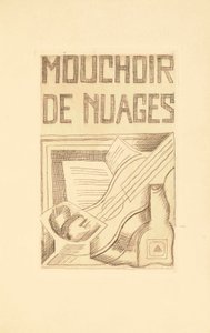 Tristan Tzara (1896-1963) 1925 tarafından yazılan Bulutların Mendilinin başlık sayfası by Juan Gris