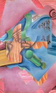 Keman ve Cam (Natürmort) by Juan Gris