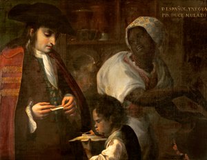 İspanyol ve Siyah Bir Melez Üretiyor, c.1715