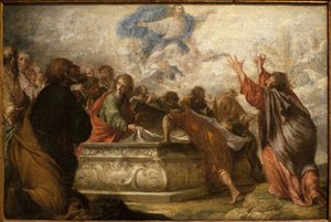 Bakire Varsayımı. Juan de Valdes Leal (1622-1690), tuval üzerine yağlı boya, yaklaşık 1680. Sevilla, İspanya Güzel Sanatlar Müzesi.