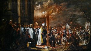 Haçın Yüceltilmesi (tuval üzerine yağlı boya) by Juan de Valdes Leal