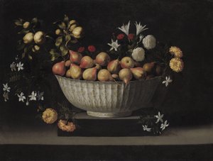 Çin Kasesinde Çiçekler ve Meyve, c.1645