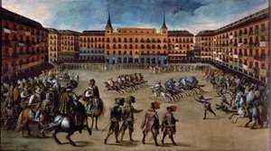 Game of Canas, Plaza Mayor, Madrid (tuval üzerine yağlı boya)