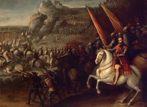 ""savaş sahnesi"" Tablosu Juan de la Corte (1597-1660) 1643 Dim 66,5x88 cm Devlet İnziva Yeri, Sankt Petersburg