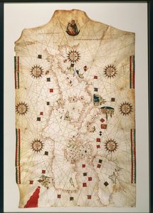 Juan de la Cosa tarafından deniz planisferinin 19. yüzyıl kopyası