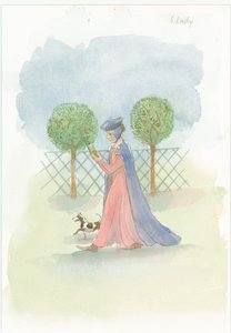 Bahçede bir ortaçağ kadını, 2004. by Judith Dobie