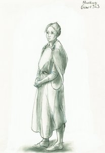 Anglo-Sakson kadın, c5-10. yüzyıl, c1990-2010 by Judith Dobie
