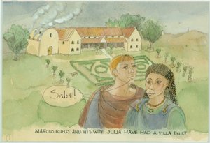 Marcus ve Julia, yeni inşa ettikleri villalarıyla, 2003. by Judith Dobie