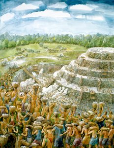 Silbury Tepesi, c2400BC, c1990-2010 by Judith Dobie