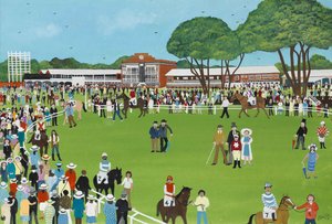 Ascot, 2009 (Kağıt üzerine guaj boya) by Judy Joel